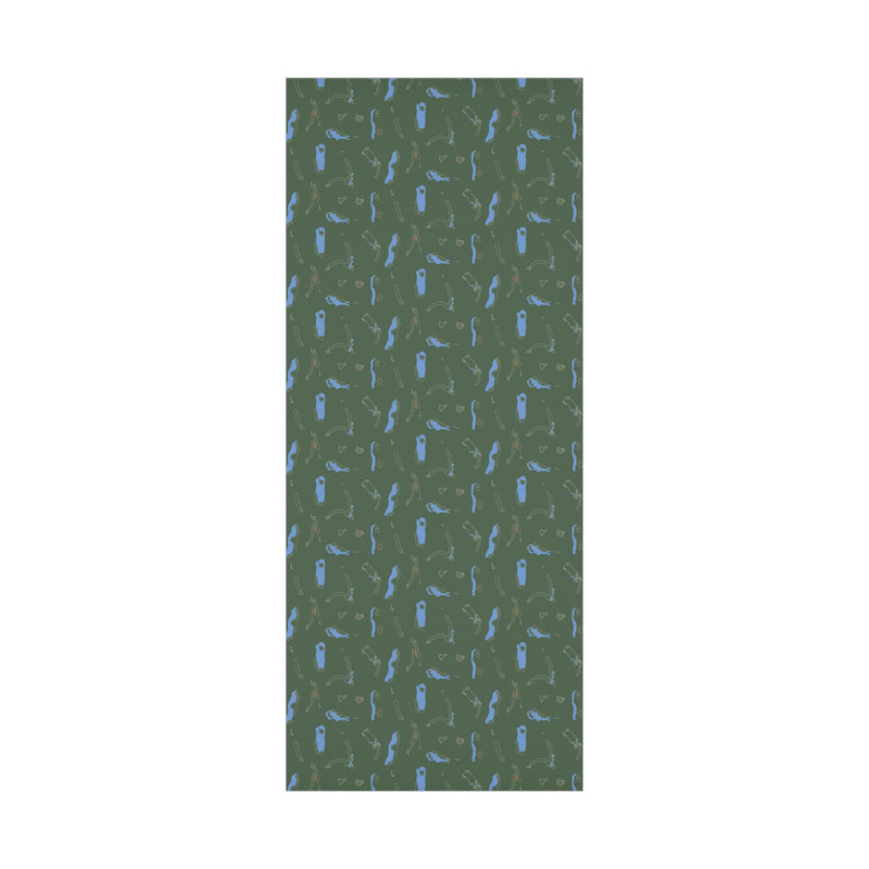 On the Green Gift Wrap Paper - Green