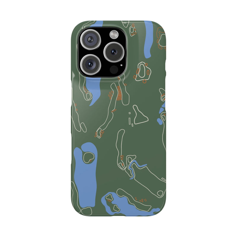 Golf Course Slim Phone Case, Golfer Gift, Custom Golf Design, Golf Lover Phone Accessory, Golfing Phone Cover, Personalized Golf Case