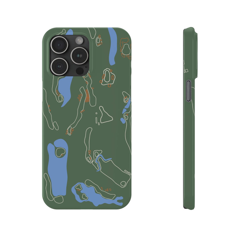 Golf Course Slim Phone Case, Golfer Gift, Custom Golf Design, Golf Lover Phone Accessory, Golfing Phone Cover, Personalized Golf Case