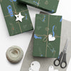 On the Green Gift Wrap Paper - Green