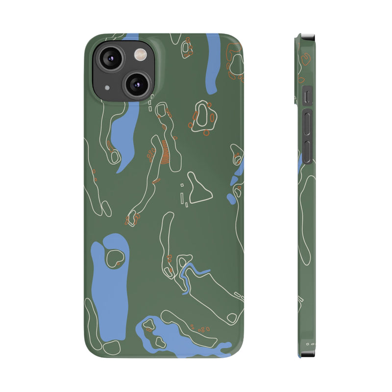 Golf Course Slim Phone Case, Golfer Gift, Custom Golf Design, Golf Lover Phone Accessory, Golfing Phone Cover, Personalized Golf Case