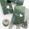 On the Green Gift Wrap Paper - Green