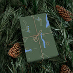 On the Green Gift Wrap Paper - Green