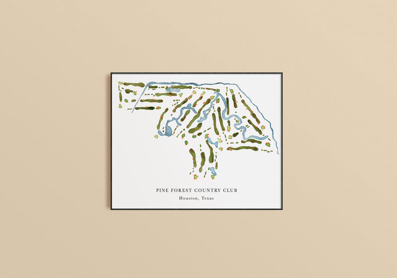 Pine Forest Country Club Golf Print