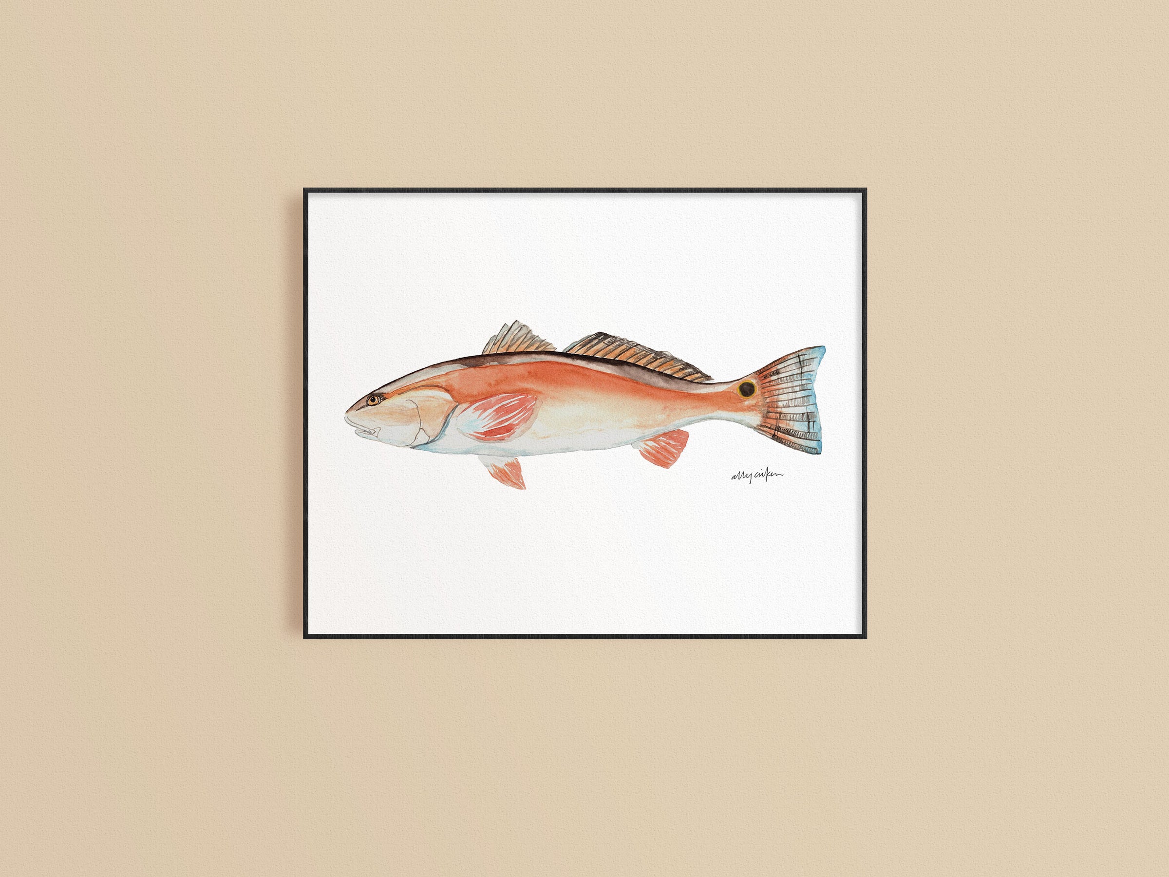 Redfish Print – ally aiken design